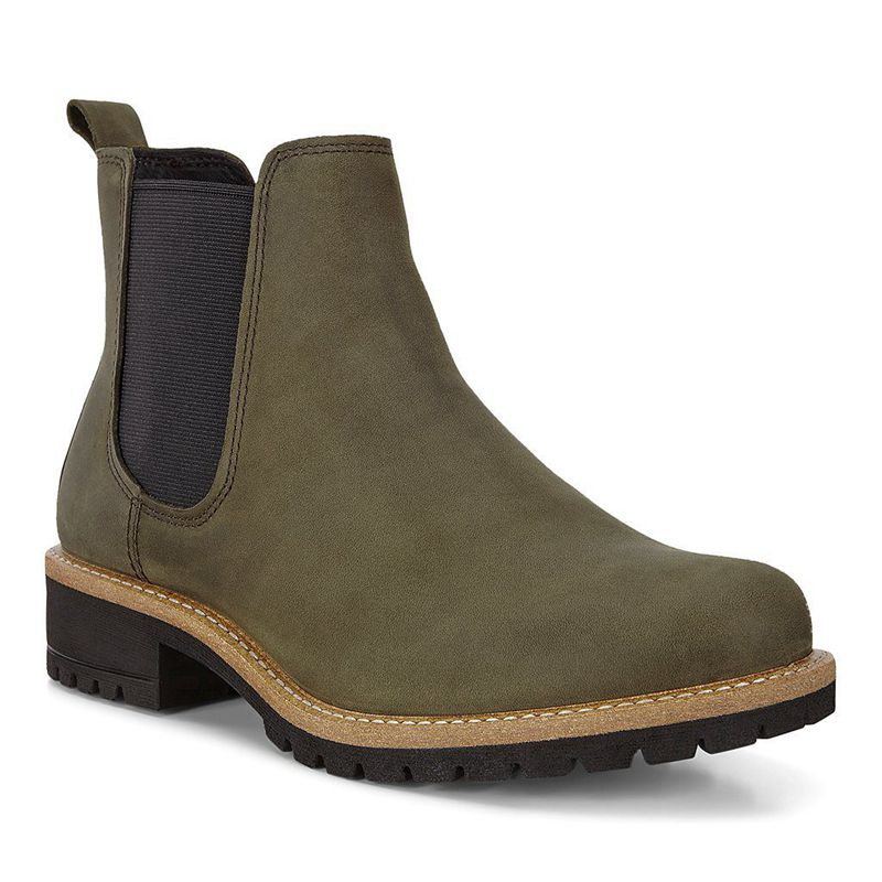 Women Boots Ecco Elaine - Chelsea Boots Green - India HCWFEA473